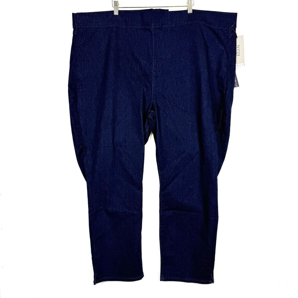NYDJ Ankle Jeans Women 28W Alina Pull On Dark Wash Plus Casual Comfort Stretch